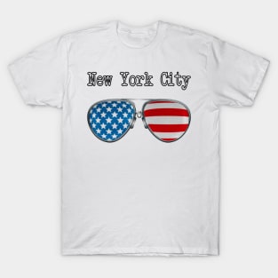 AMERICA PILOT GLASSES NEW YORK CITY T-Shirt